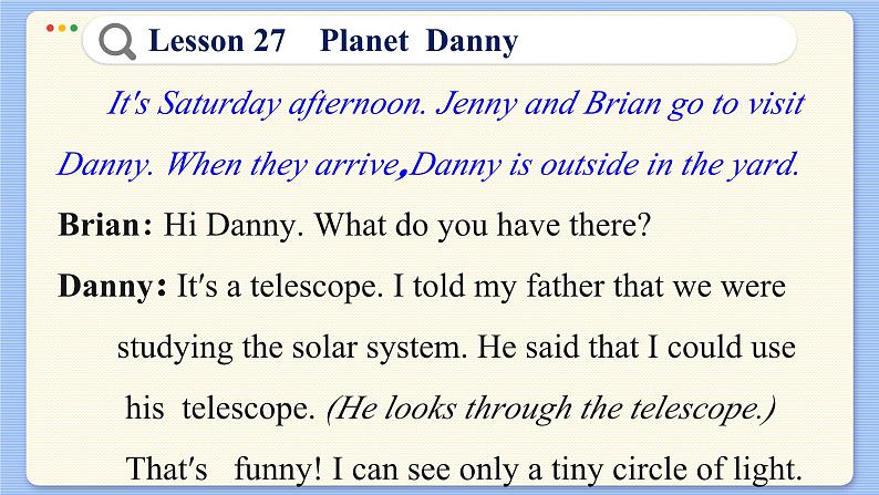 冀教版英语九年级Lesson 27  Planet Danny（课件PPT）07