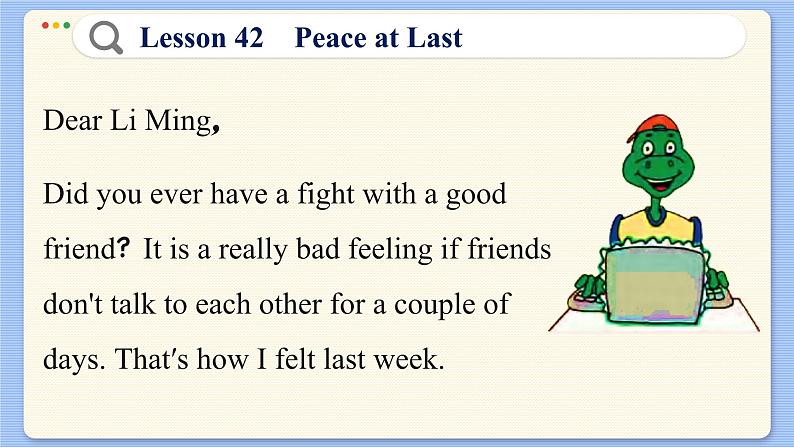 冀教版英语九年级Lesson 42  Peace at Last（课件PPT）08