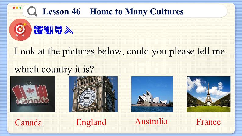 冀教版英语九年级Lesson 46  Home to Many Cultures（课件PPT）05