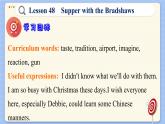 冀教版英语九年级Lesson 48  Supper with the Bradshaws（课件PPT）