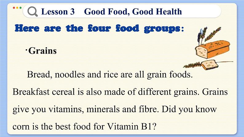 冀教版英语九年级Lesson 3  Good Food，Good Health（课件PPT）07