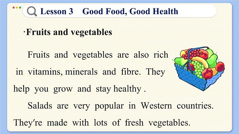 冀教版英语九年级Lesson 3  Good Food，Good Health（课件PPT）08