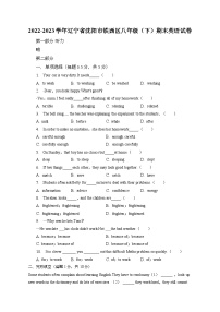 辽宁省沈阳市铁西区2022-2023学年八年级下学期期末英语试卷（含答案）