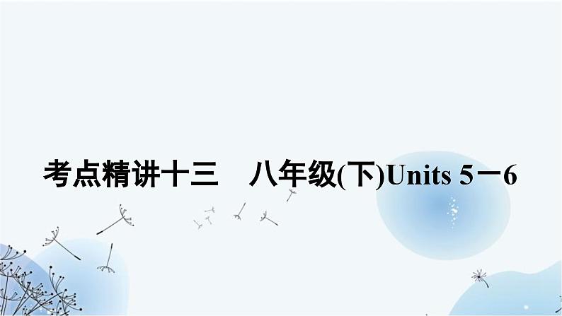 人教版中考英语复习考点精讲十三八年级(下)Units5－6课件01