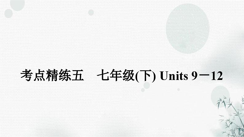 人教版中考英语复习考点精练五七年级(下)Units9－12课件01