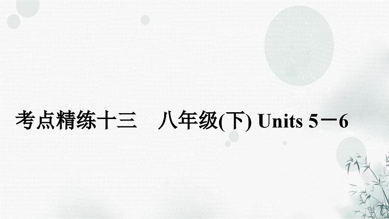 人教版中考英语复习考点精练十三八年级(下)Units5－6课件01