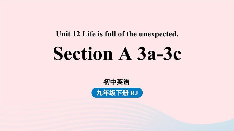 Unit12 Life is full of the unexpected第2课时SectionA 3a-3c课件（人教新目标版）01