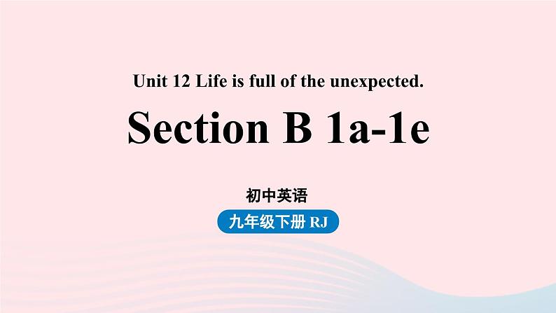 Unit12 Life is full of the unexpected第4课时SectionB1a-1e课件（人教新目标版）第1页