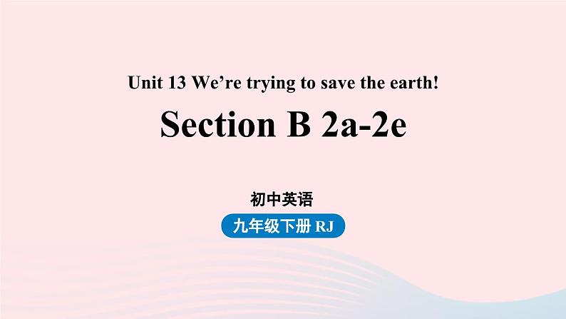 Unit13 We’re trying to save the earth第5课时SectionB2a-2e课件（人教新目标版）01