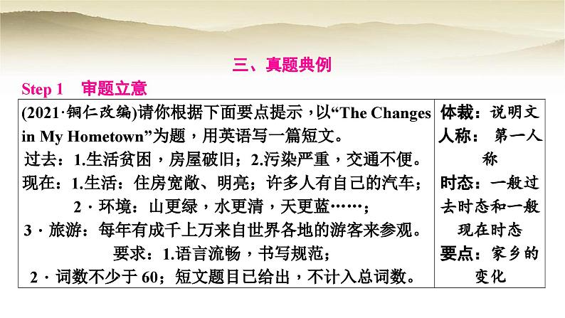 课标版中考英语复习题型专题四书面表达(九)居住环境教学课件第8页