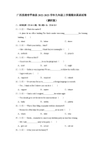 广西贵港市平南县2022-2023学年九年级上学期期末英语试卷+