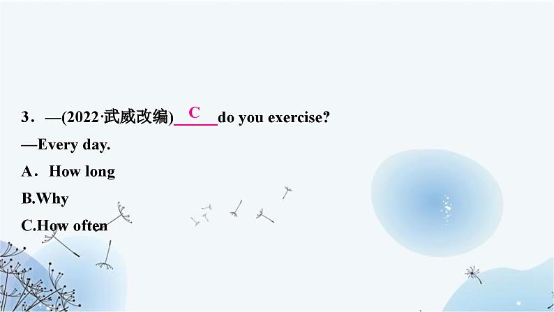 人教版中考英语复习专题突破十二简单句作业课件04