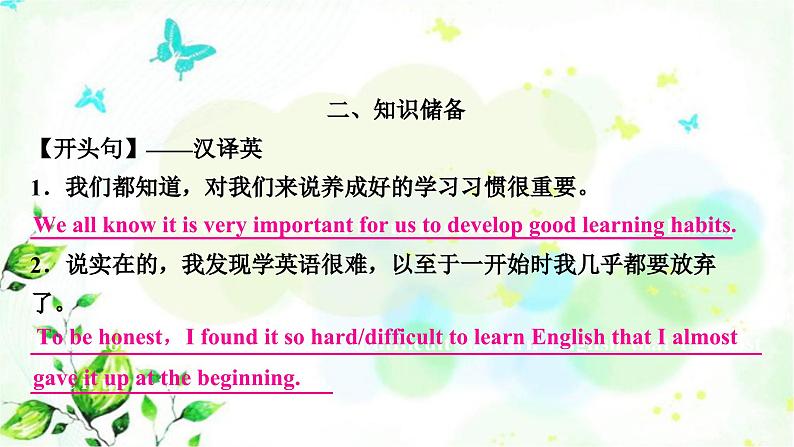 人教版中考英语复习题型专题五书面表达（7）语言学习教学课件第4页