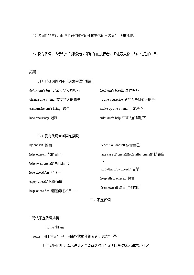 人教版英语---中考一轮复习语法必考点---代词（含习题）第2页