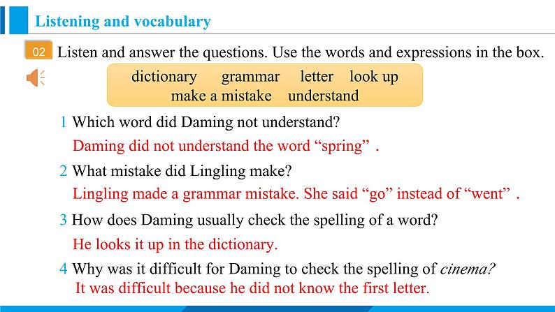 Module 1 Unit 1 Let's try to speak English as much as possible.（课件）外研版英语八年级上册08