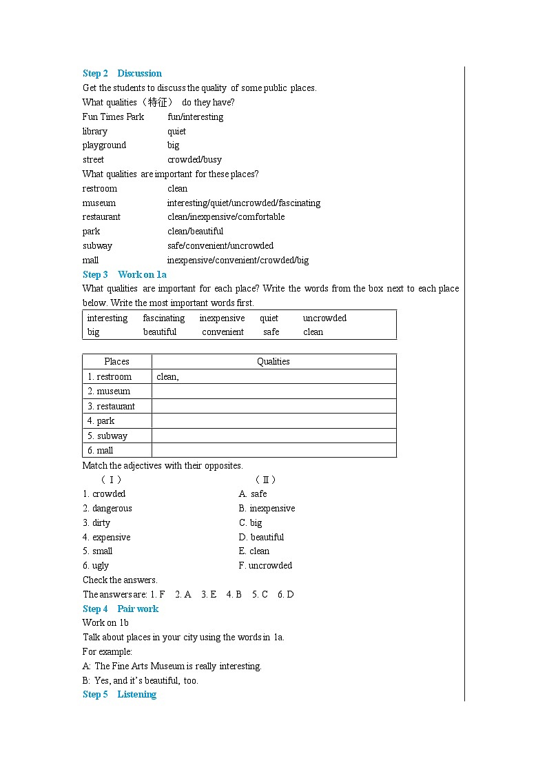 人教版英语九年级上册Unit 2  Section B (1a-1d) （第3课时) 课件+教案+练习02