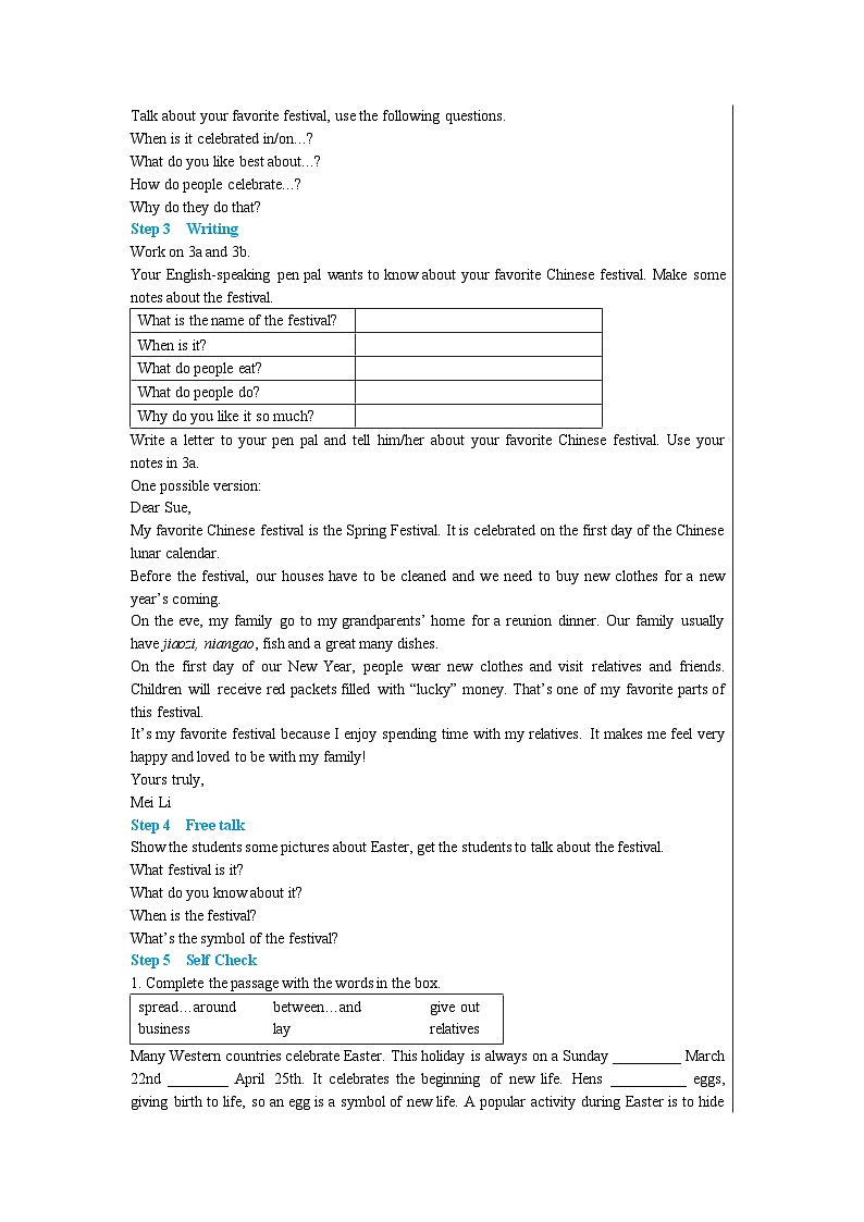 人教版英语九年级上册Unit 2  Section B （3a-Self Check）（ 第5课时） 课件+教案+练习02