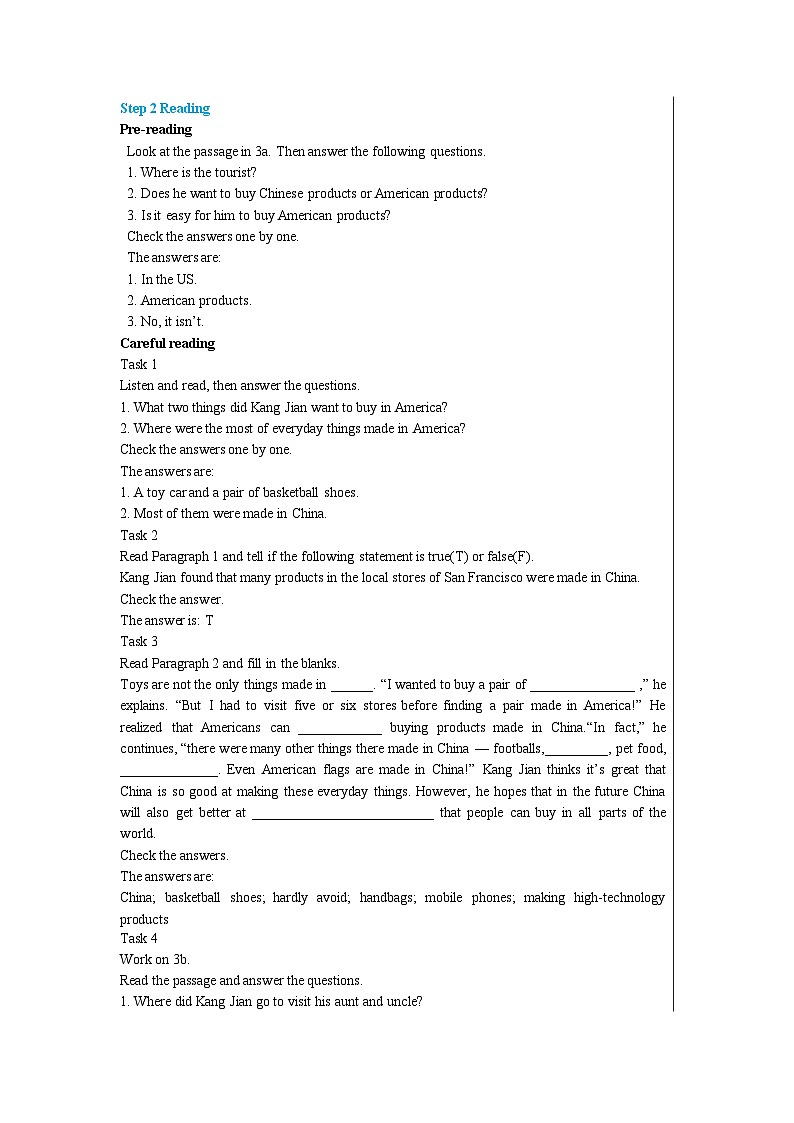 人教版英语九年级上册Unit 5   Section A （3a-4c） (第2课时)  课件+教案+练习02