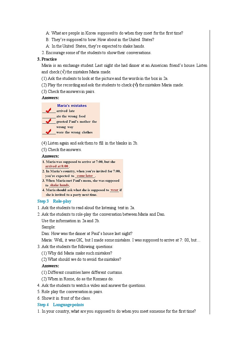 人教版英语九年级下册UNIT 10 Section A (1a-2d)（第1课时）课件+教案+练习03