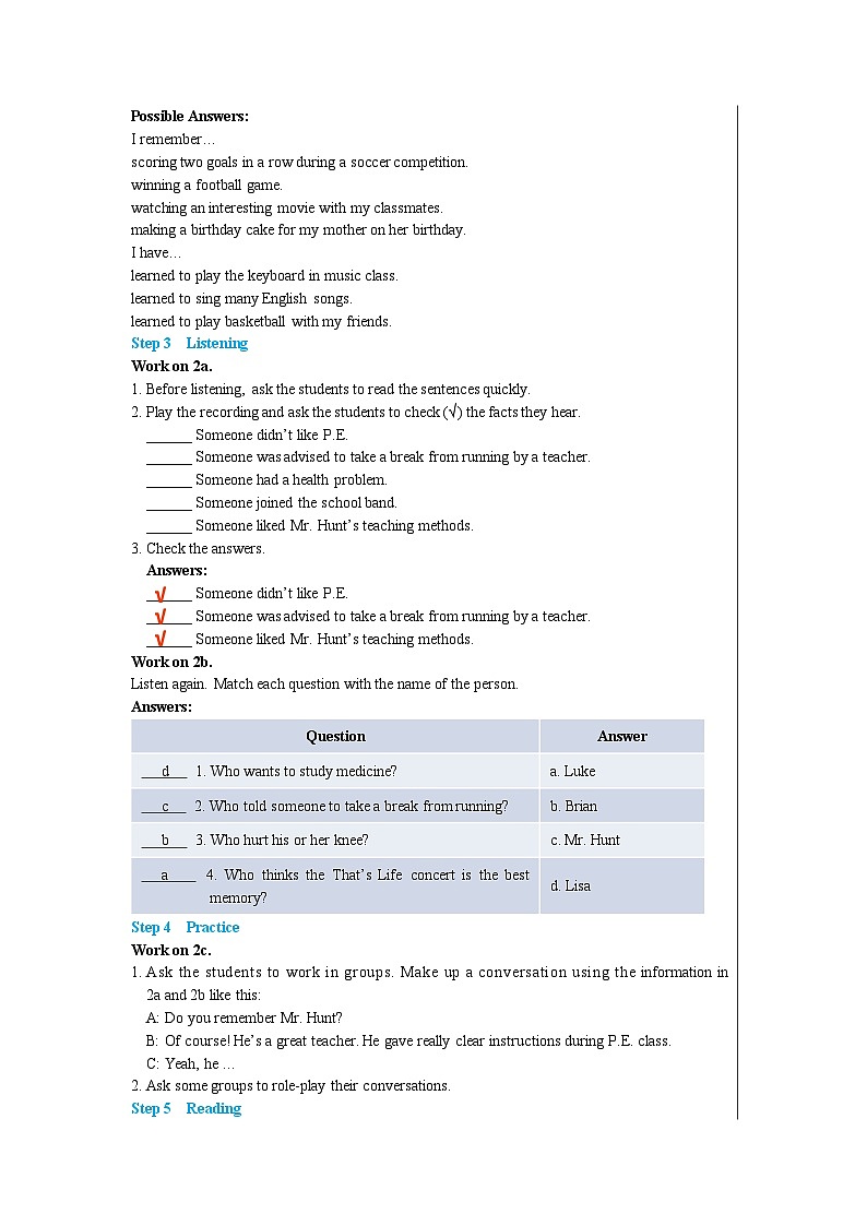 人教版英语九年级下册Unit 14 Section A (1a-2d)（第1课时）课件+教案+练习03