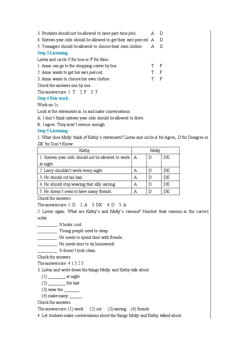 人教版英语九年级上册Unit 7  Section A（1a—2d）(第1课时) 教案02