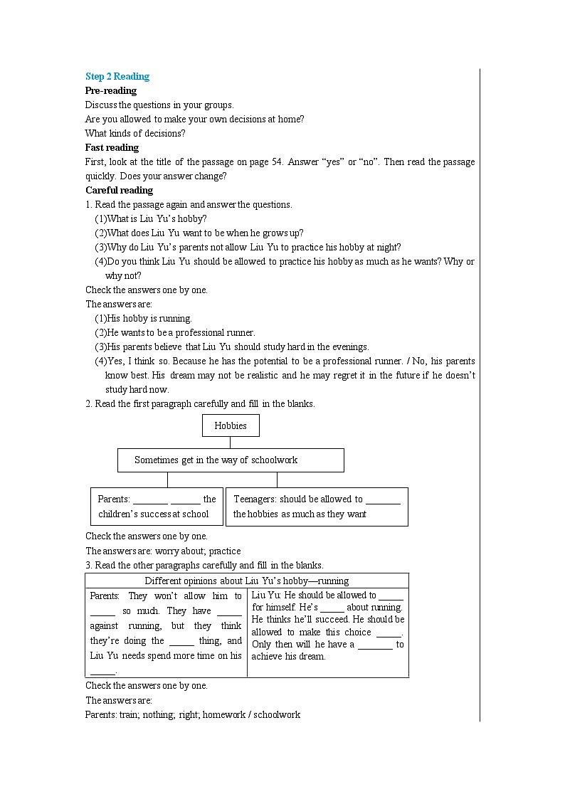 人教版英语九年级上册Unit 7   Section B（2a—2e）(第4课时) 教案02