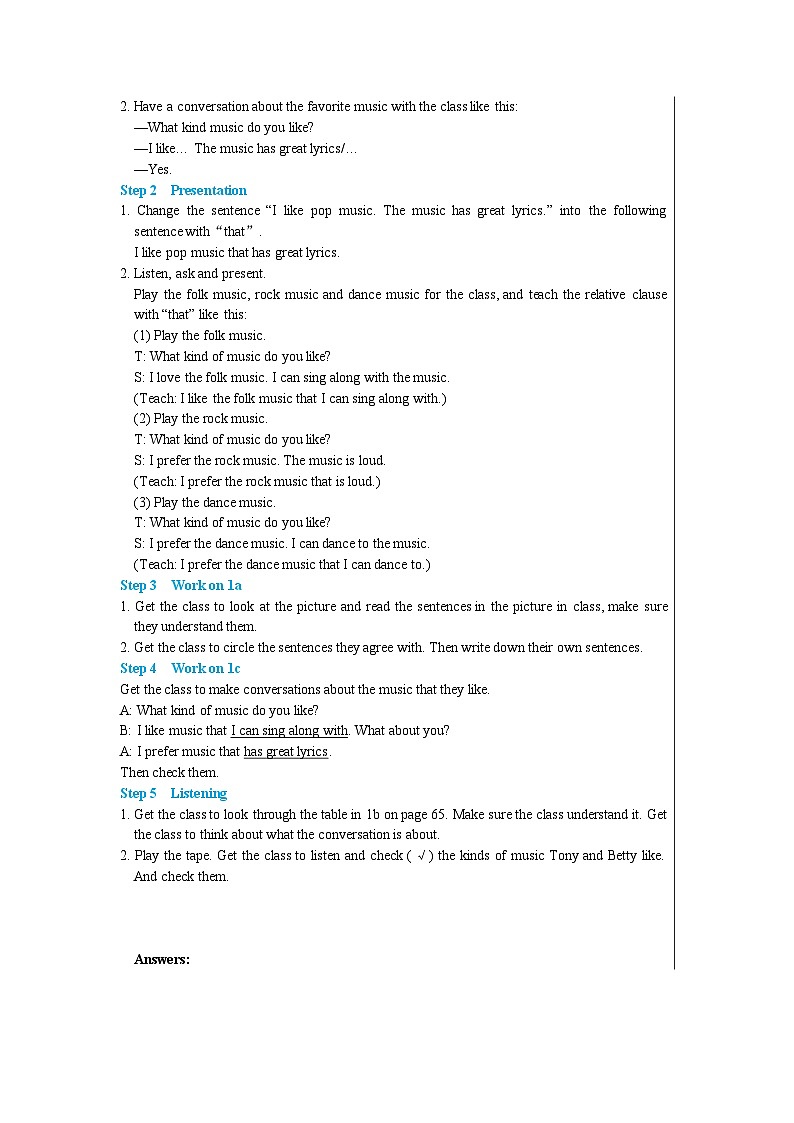 人教版英语九年级下册Unit 9 Section A（1a—2d）（第1课时 ）教案02