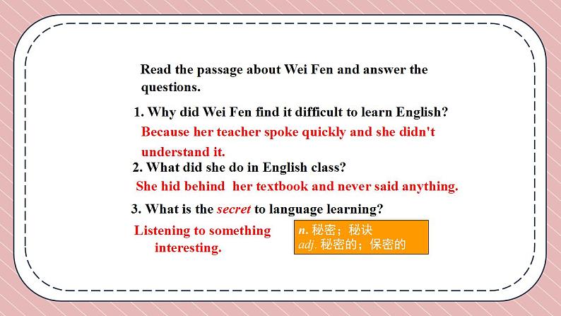 人教版英语九年级上册Unit 1 How can we become good learners Section A 3a-3b课件+音频05