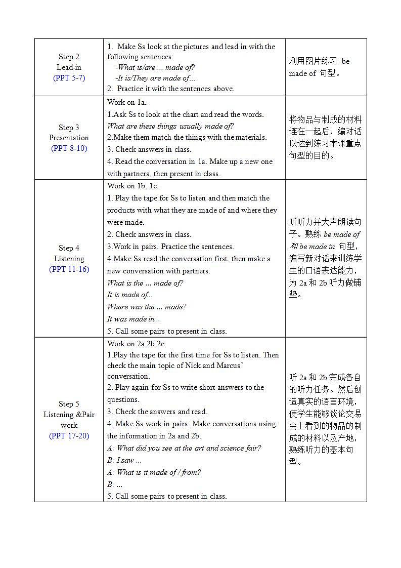 人教版英语九年级上册Unit 5 Section A 1a-2d 教案第2页