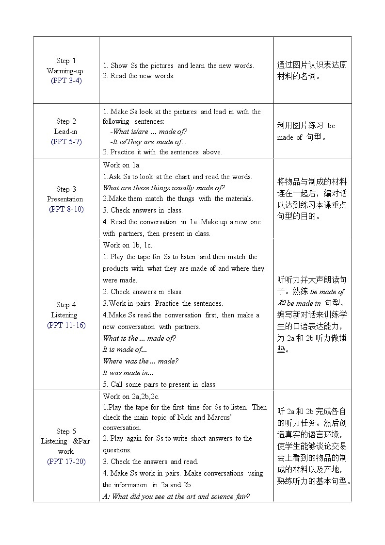 人教版英语九年级上册Unit 5 Section A 1a-2d 教案02