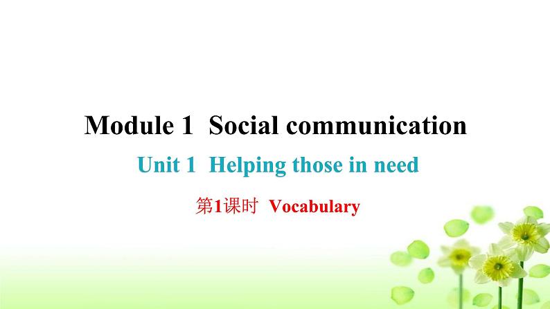 上海教育版英语八年级下册Module 1 Unit 1 第1课时Vocabulary课后作业课件第1页