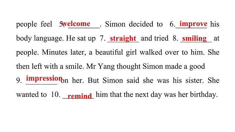 上海教育版英语八年级下册Module 1 Unit 2 第2课时Reading课后作业课件第3页