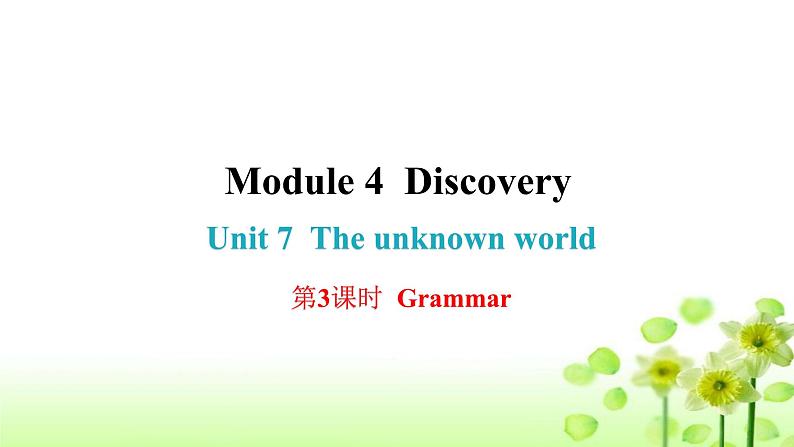 上海教育版英语八年级下册Module 4 Unit 7 第3课时Grammar教学课件第1页