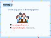 人教新目标 (Go for it) 版英语 Unit 10 You’re supposed to shake hands.(SectionAGrammar Focus-4c）课件+音频