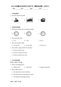 2023年安徽省合肥市庐江县中考二模英语试题（含解析）