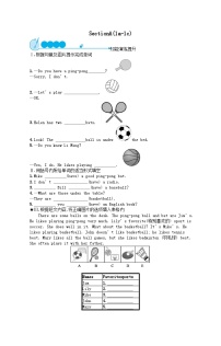 初中英语人教新目标 (Go for it) 版七年级上册Unit 5 Do you have a soccer ball?Section A精品综合训练题