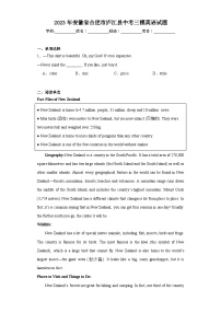 2023年安徽省合肥市庐江县中考三模英语试题（含解析）