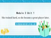 外研新标准英语九年级上册 Module 3 Unit 1 She trained hard,so she became a great player later. 课件+教案