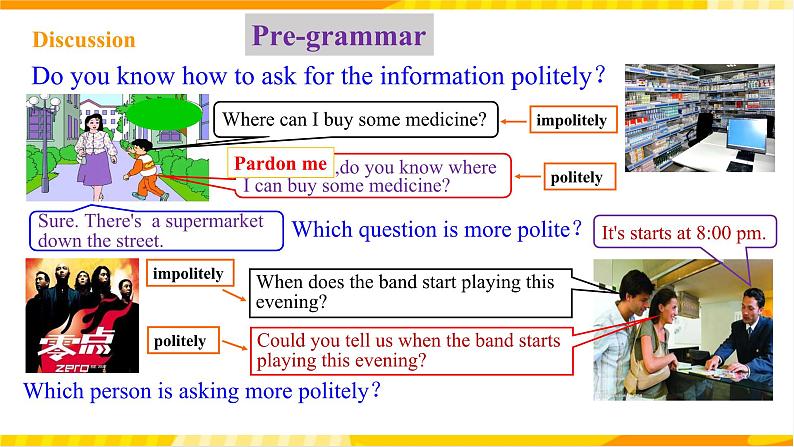 人教新目标版英语九年级 Unit 3《 Could you please where the restrooms are Section A Grammar focus-4c》课件+练习06