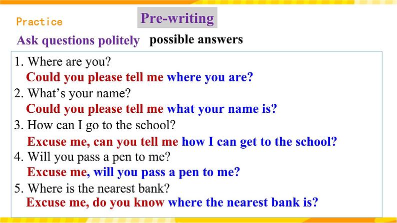 人教新目标版英语九年级 Unit 3《 Could you please tell me where the restrooms are Section B 3a-Self check 》课件+练习07