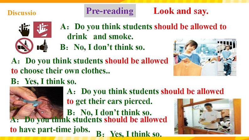 人教新目标版英语九年级Unit 7 《Teenagers should be allowed to choose their own clothes. Section A3a-3c 》课件+练习+音视频04