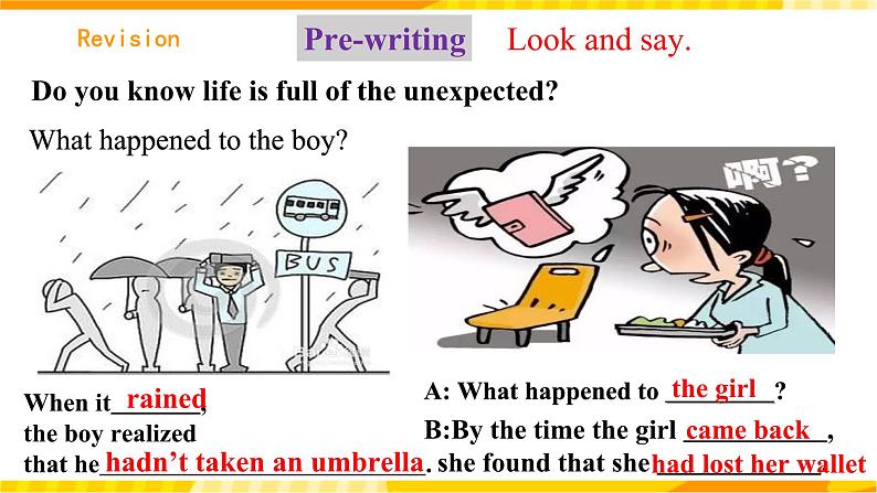 人教新目标版英语九年级Unit12 《Life is full of the unexpected.Section B 3a-Self check》 课件+练习+视频03