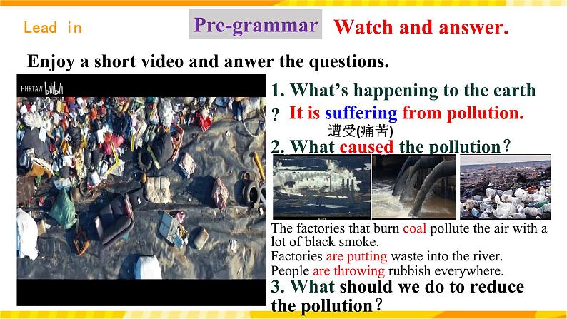 人教新目标版英语九年级Unit 13《 We're trying to save the earth Section A Grammar focus-4c 》课件+练习+视频04
