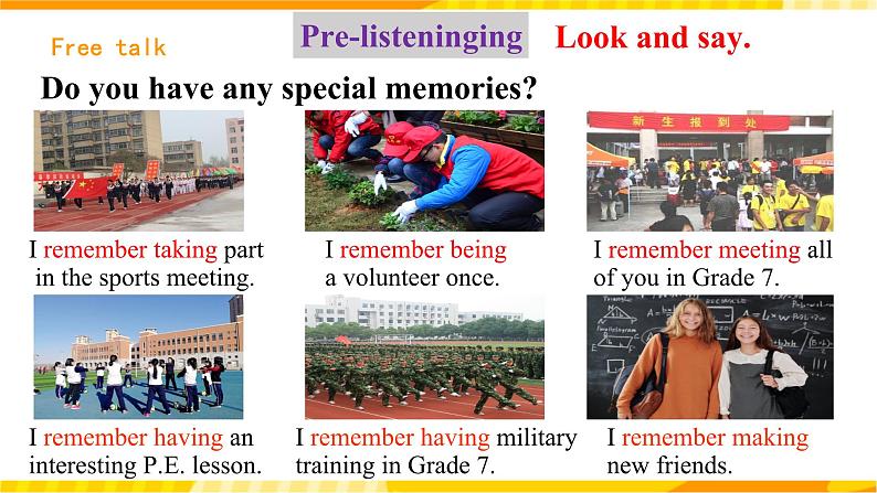 人教新目标版英语九年级Unit14 《I remember meeting all of you in Grade 7. Section A 1a-2d》课件+练习+音频06