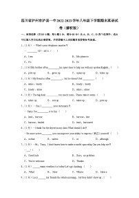 四川省泸州市泸县一中2022-2023学年八年级下学期期末英语试卷（含答案）