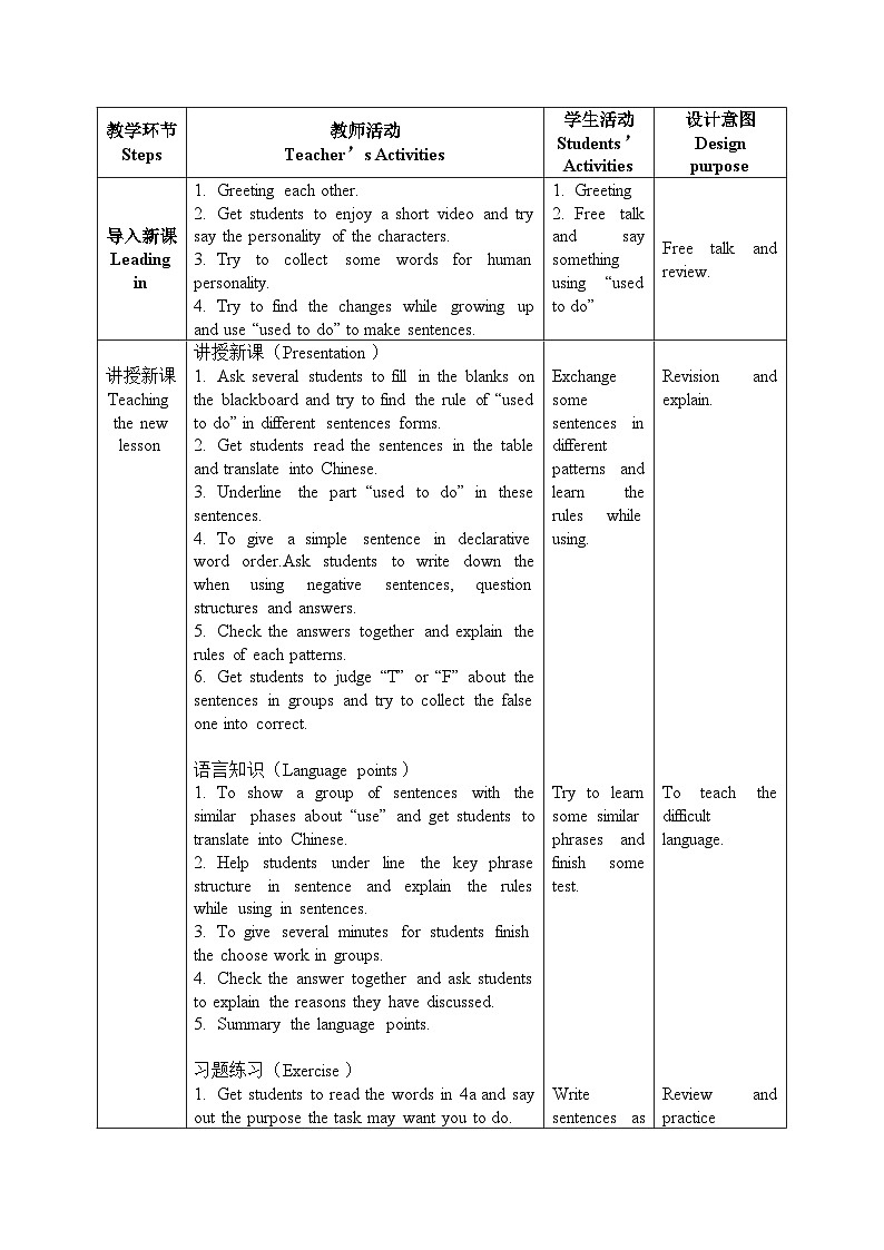 【核心素养目标】人教版初中英语九年级全册 Unit 4 I used to be afraid the dark Section A Grammar课件+教案+同步练习（含反思和答案)02