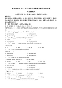 云南省临沧市耿马傣族佤族自治县2022-2023学年八年级上学期期末英语试题（含答案）