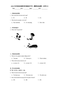 2023年河南省南阳市西峡县中考二模英语试题（含解析）