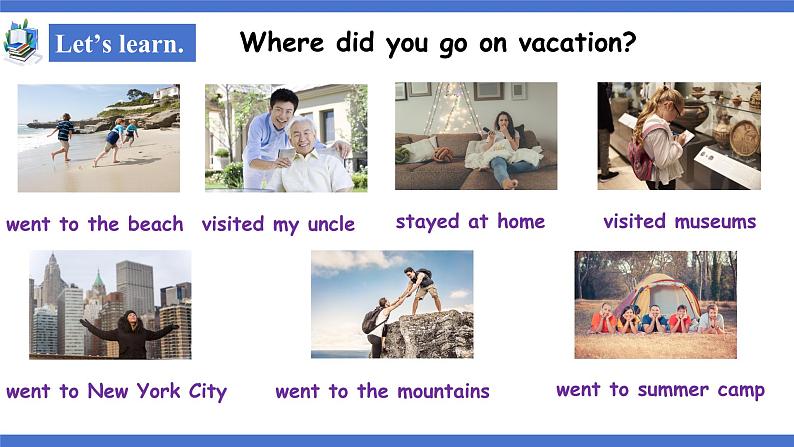 人教版八上英语Unit1 Where did you go on vacation Section A 1a-2d课件+素材05