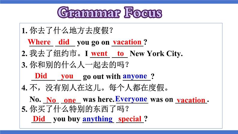 人教版八上英语Unit1 Where did you go on vacation Section A Grammar Focus课件+素材04